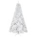 Uten 7ft witte kunstmatige kerstboom vakantie decoratie met massief metalen benen indoor outdoor 2.1 m
