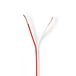 Nedis Câble d'enceinte 2x 0,50 mm2 100 m Rouleau Blanc