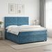 Maison Exclusive Lit boxspring avec matelas et tête de lit bleu, dimensions 180 x 200 cm, revêtement en velours