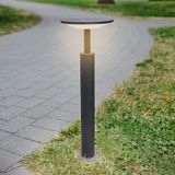 Lucande Fenia lampe d'extérieur LED - aluminium, plastique - H: 60 cm - anthracite, opale