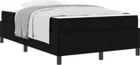 vidaXL Boxspring bed Zwart 120 x 190 cm Stof