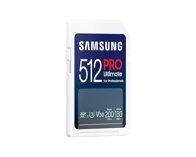 Samsung PRO Ultimate 512GB SDXC UHS-I U3 V30 Memory Card - 200MB/s Read