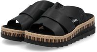 Rieker damesslippers V7989-00 met sleehak, zwart