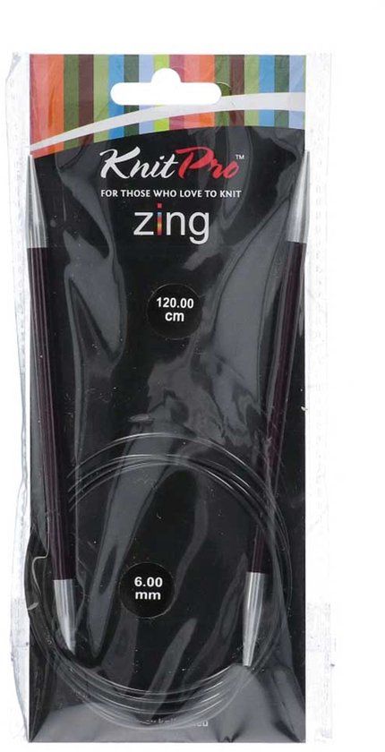 KnitPro Zing rondbreinaalden 120cm 6.00mm - 3st