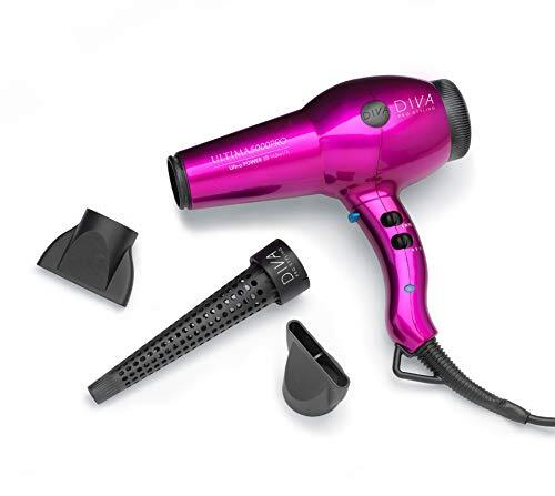 Diva Pro Styling Ultima 5000 Pro haardroger, 2200 W, AC-motor, roze, per stuk verpakt (1 x 1 kg)