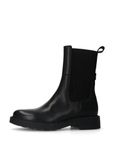 Manfield - Dames - Zwarte leren chelsea boots - Maat 38