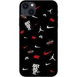 Maniacase iPhone 13 mini hoesje Nike Jordan wit rood zwarte achtergrond
