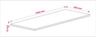3xE living Plan de travail pour meuble de salle de bain chêne craft 100 cm