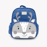 Nuvita 8740 | kinderrugzak | opbergtas | tas met vakken | ergonomische rugzak voor kinderen | rugzak met verstelbare riemen voor kinderen van kleuterleeftijd | (1-3 jaar) | blauw/rendier