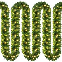 Casaria Guirlande de Noël - 10m 200 LED - Aiguilles de pin Vert – Blanc chaud