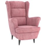 VidaXL Fauteuil fluweel roze