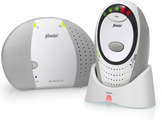 Alecto DB-85 Eco DECT Babyfoon - Wit/Grijs - Met Nachtlampje & Terugspreekfunctie