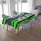 Bonamaison Tafelkleed, Anti-Mold, Sneldrogend, Waterdicht, 100% Polyester Tafellaken, Neon groene rook, 140 x 200 Cm