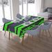 Bonamaison Tafelkleed, Anti-Mold, Sneldrogend, Waterdicht, 100% Polyester Tafellaken, Neon groene rook, 140 x 200 Cm