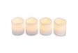 HEITMANN DECO Set van 4 led-kaarsen, echte waskaarsen met timer, wit, advenskaarsen, voor binnen, werkt op batterijen
