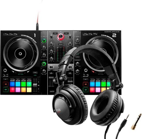 Hercules DJControl Inpulse 500 - 2-decks USB DJ-controller - Met HDP DJ45 - DJ koptelefoon