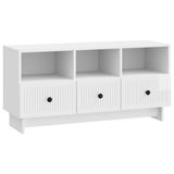 vidaXL TV-kast met lade Hoogglans Wit 102 x 34,5 x 50 cm Bewerkt hout