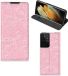 B2Ctelecom Samsung Galaxy S21 Ultra Book Case - White Flowers