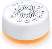 Easysleep Geluidsmachine met 25 rustgevende geluiden en nachtverlichting met 32 volumeniveaus 5 timers, geheugenfunctie voor volwassenen, baby's en kinderen (wit)