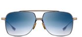 Dita Alkamx Lunettes de soleil unisexe doré pilote bleu