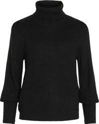 Vila Trui Vilou New Rollneck L/s Knit Top - N 14075811 Zwart Dames Maat - XL