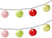 Lumineo 2x stuks solar lampion tuinverlichting/feestverlichting roze, groen, rood, lichtgroen 4.5m - Partyverlichting Lichtsnoeren