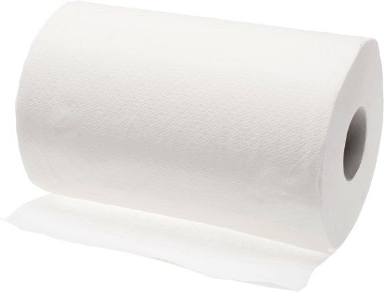 Poetsrol mini 1laags 120m wit