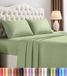 Utopia Bedding 4-delige beddengoedset van geborstelde microvezel, krimp- en kleurecht, onderhoudsvriendelijk (kingsize, salie)