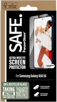 SAFE by PanzerGlass Screenprotector geschikt voor Samsung Galaxy A56 Glazen | SAFE by PanzerGlass Ultra-Wide-Fit Screenprotector - Case Friendly