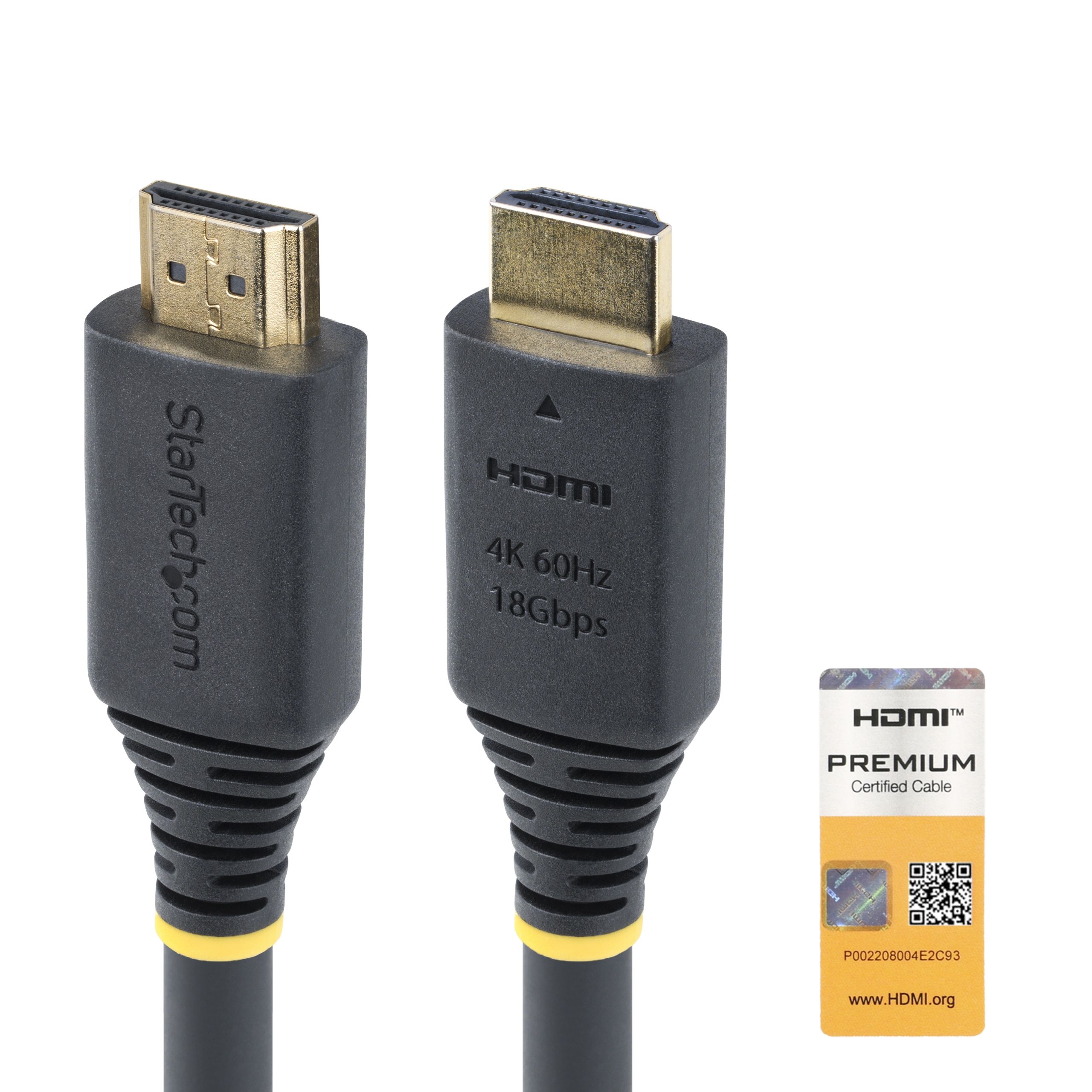 StarTech.com 15m Actieve High Speed HDMI Kabel, 4K 60Hz/1440p 144Hz, HDR10/HDCP 2.2/ARC, 18Gbps, UHD HDMI 2.0 Kabel voor TV/Monitor/Display, TPE Mantel