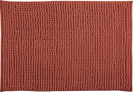 MSV Badmat - Terracotta - 50 x 80 cm - Microvezel - Anti-slip