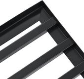 vidaXL Tuin Egalisatie Hark Zwart 75 x 25 x 6 cm Gepoedercoat Staal