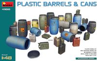 MiniArt Modelbouwpakket Diorama - 49010 Plastic Barrels and Cans for Diorama Plastic - 1:48 - Modelbouw