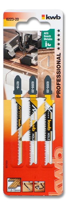 kwb 622320 - Decoupeerzaagbladen - 3 stuks