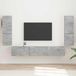 Maison Exclusive Meuble TV exclusif - Ensemble de 4 pièces en béton gris, fabriqué en panneaux de particules
