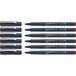 Schneider Pictus Fineliner (lijndikte 0,2 mm, onuitwisbare pigmentliner, metalen punt, behuizing van 85% gerecycled kunststof) verpakking van 6 stuks, rood