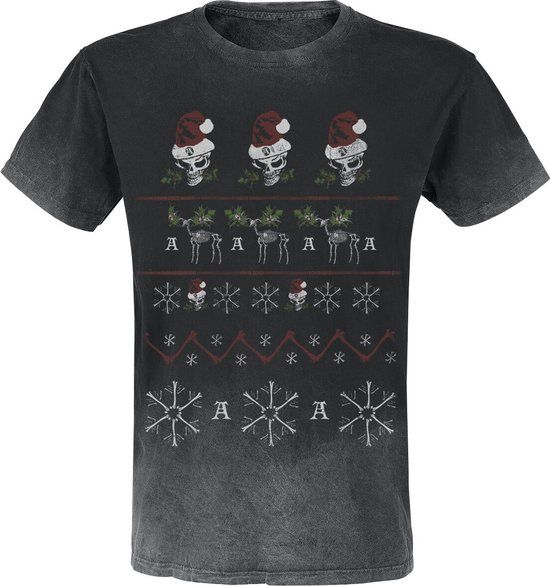 Alchemy England Merry Deadly Christmas Heren T-shirt - grijs - 3XL