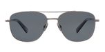 Garrett Leight El Capitan Lunettes de soleil unisexe Ruthénium Pilote Bleu 56mm Polarisé