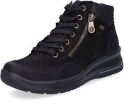Rieker L7701-00 Zwart Bottines Femmes Cuir Talon bloc 3-4 cm
