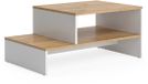 Vicco Amely Salontafel – 90 x 55 cm met plank Eik goud/wit