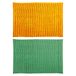Oruga Set van 2 Badmatten Polyester Groen-Safraan 40 x 60 cm
