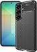 Techsuit Carbon Fiber Silicone Back Cover Hoesje geschikt voor Samsung Galaxy S25 - Zwart