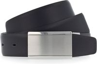Vanzetti Leren Riem Dresscode: Business 35mm Cambered Belt W110 Black Zwart
