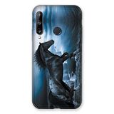 Beschermhoes Huawei P40 Lite E Beschermhoes, paarden motief, zwart