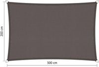 Shadow Comfort Schaduwdoek vierkant 300x300cm waterdicht Grijs