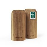 Salter BW12783EU7 Toronto Salière et poivrière - Jeu de 2 salières, bois d'acacia, léger, compact, distributeur d'assaisonnement rechargeable, moulins non remplis, environ 30g de capacité en sel et poivre moulus