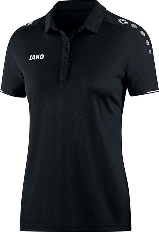 Jako Polo Classico Dames Zwart-Wit Maat 46