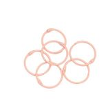 Craftelier - Set van 6 metalen ringen, ideaal voor scrapbooking en knutselwerk, ringen voor album, notitieboek, planner of dagboek, afmetingen Ø 30 mm, babyroze