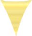 vidaXL Parasol triangulaire 4 x 5 x 5 m 100% Polyester Oxford jaune et blanc