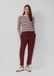 s.Oliver Broek Dames Bordeaux Gestreept Regular Fit Polyester